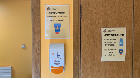 Sun Safe Sheffield – new sunscreen dispenser at Archer Project
